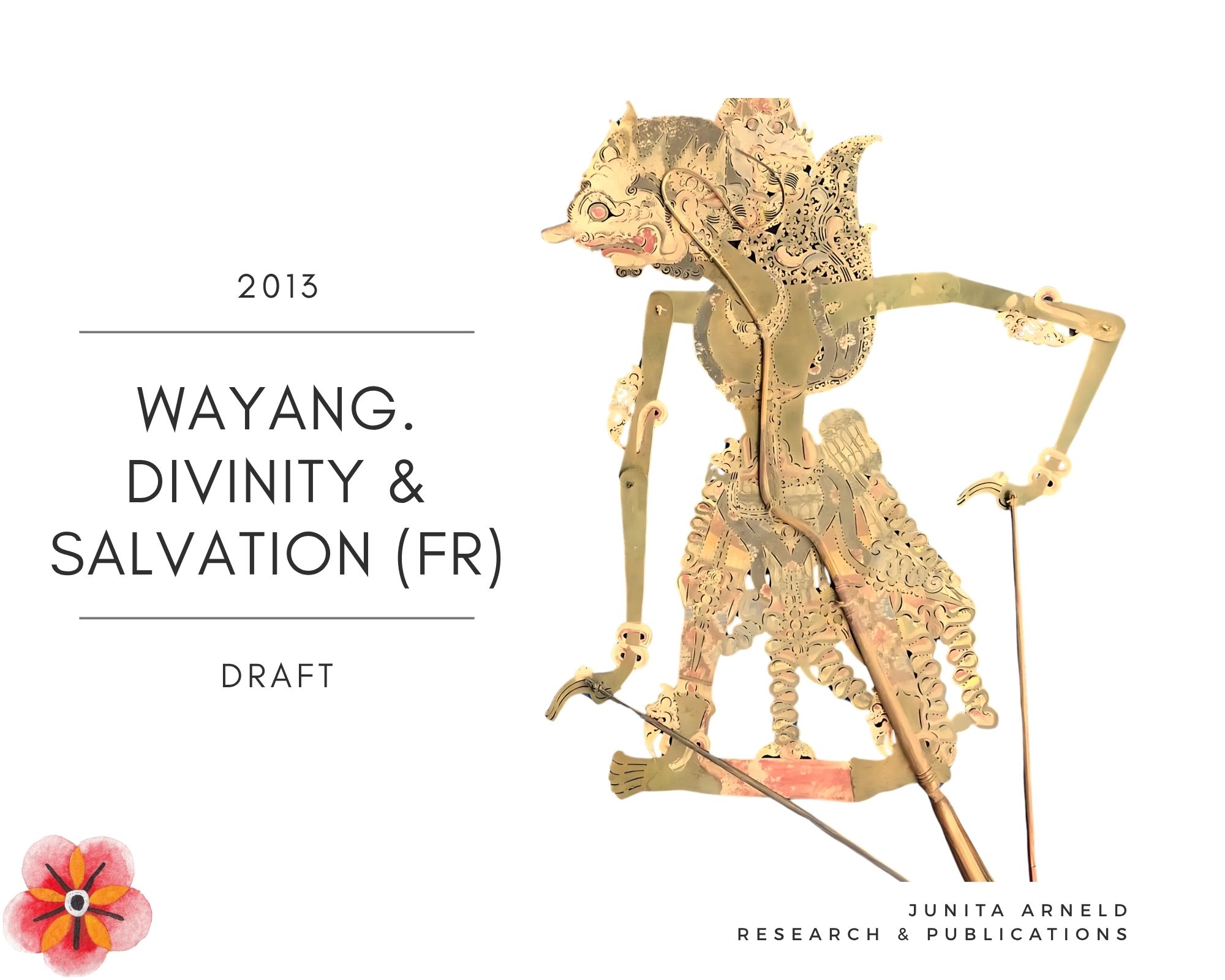 Cover — Wayang. Divinity and Salvation (French draft) 2013